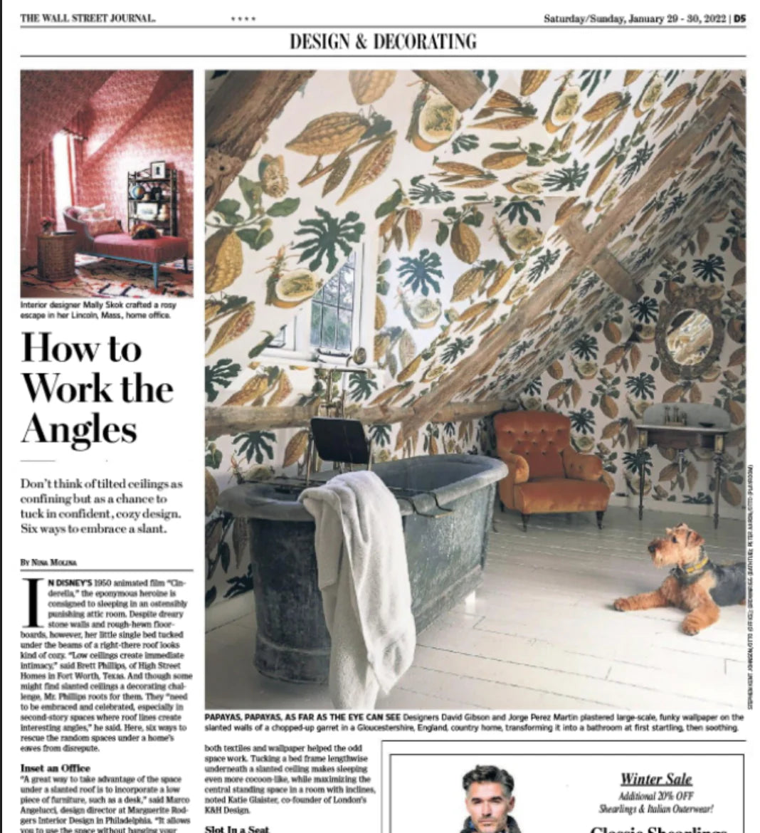 NINA MOLINA | THE WALL STREET JOURNAL | STANDARD CEILINGS: AN OPPORTUNITY FOR SERENITY AND CHARMING INTERIOR DESIGN