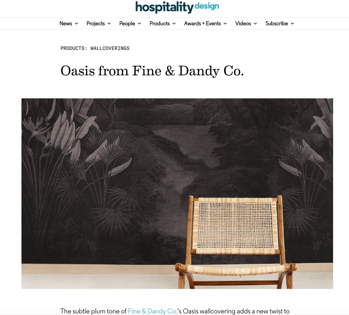 HOSPITALITY DESIGN– Fine & Dandy Co.