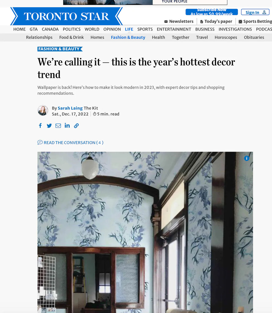 SARAH LAING | TORONTO STAR | HOTTEST DECOR TREND