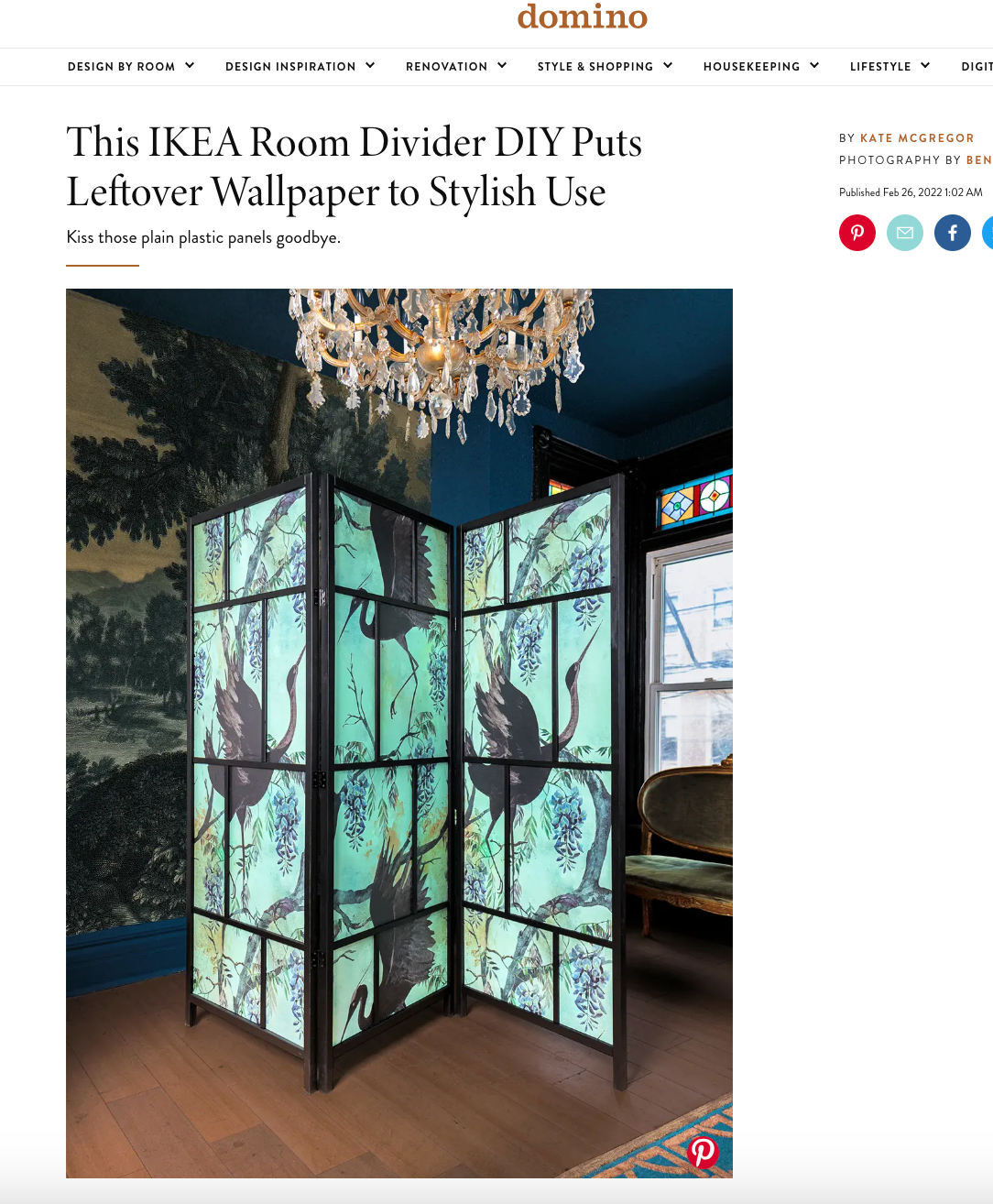 KATE MCGREGOR | DOMINO | ROOM DIVIDER DIY