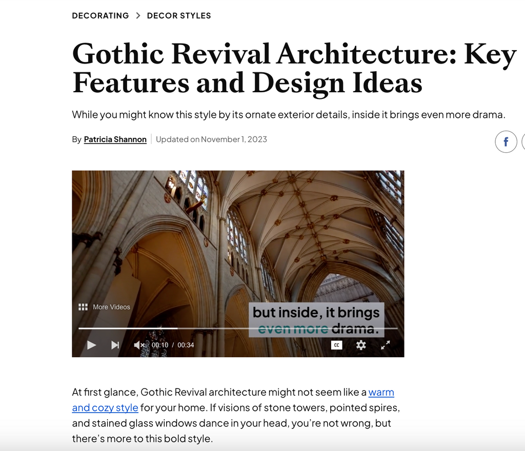 PATRICIA SHANNON | BETTER HOMES AND GARDENS | GOTHIC REVIVAL ARCHITECTURE MENTION