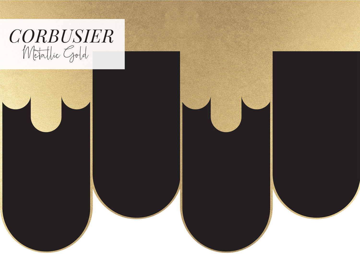 CORBUSIER - GOLD METALLIC BORDER