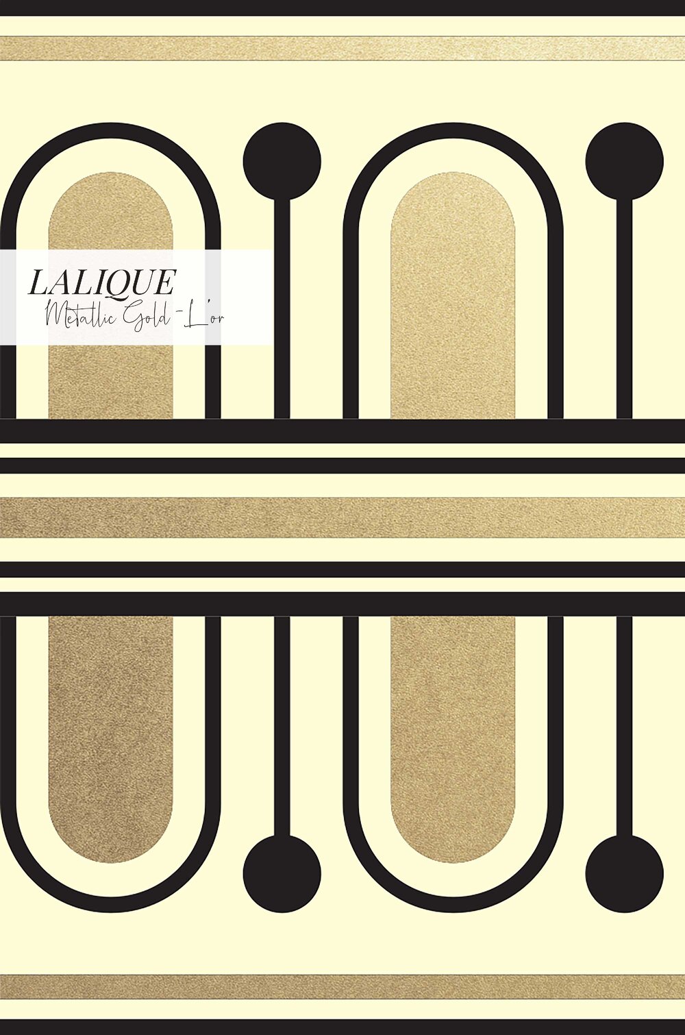 LALIQUE - L'OR - GOLD METALLIC BORDER